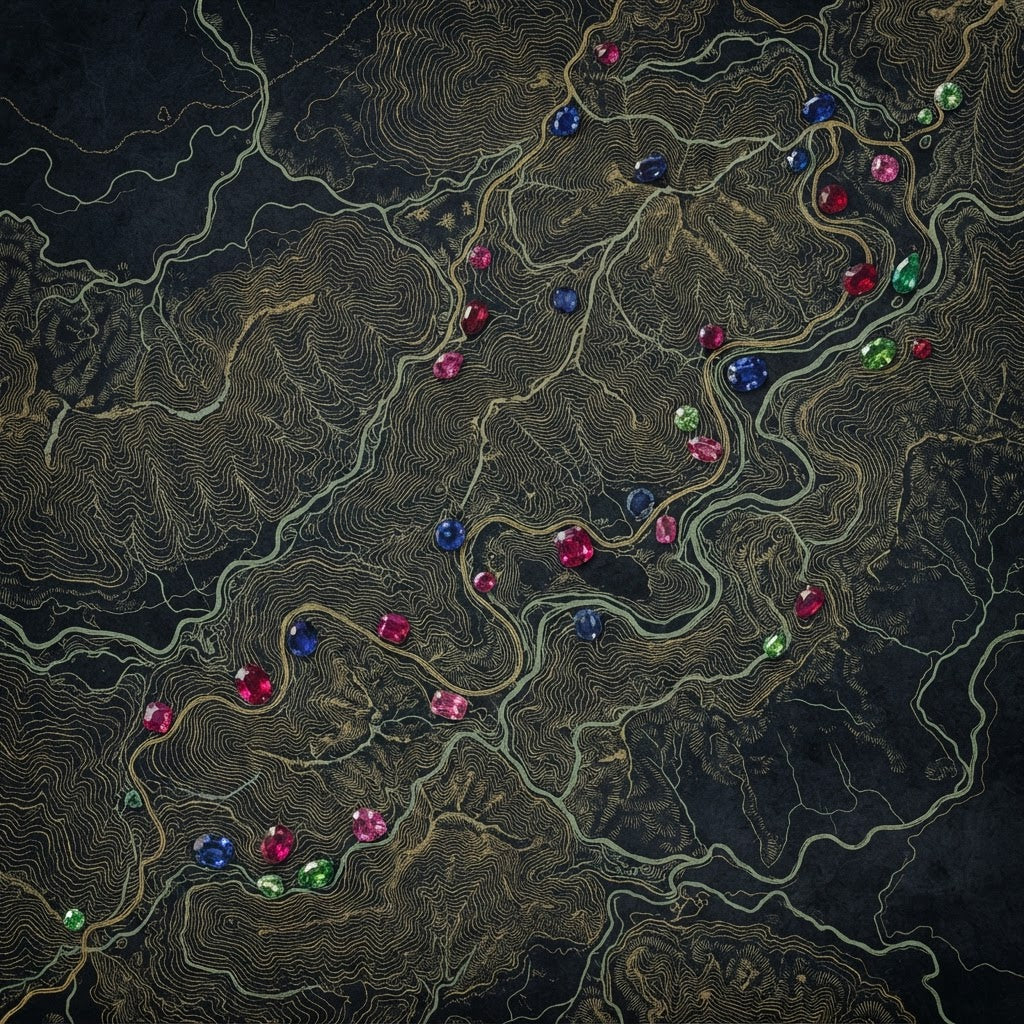 Gem-rich landscapes